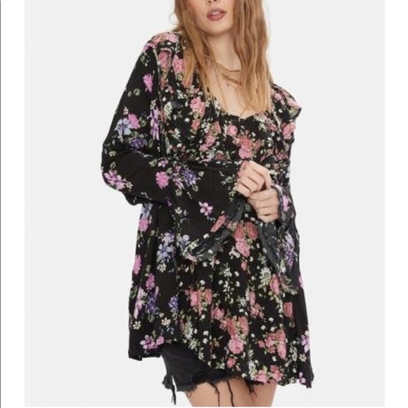 Free People Loretta Printed Floral Tunic Top - Picture 9 of 16